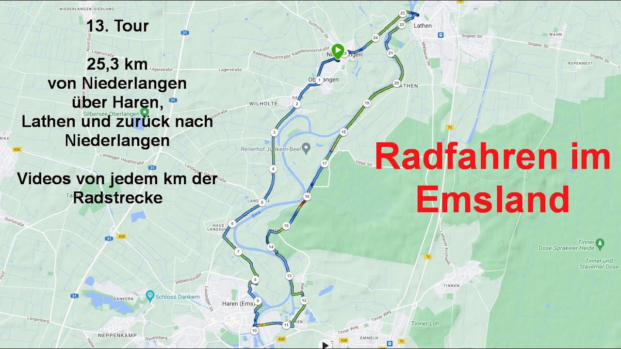 13. Tour Rundkurs über Haren Lathen nach Niederlangen 25,3 km