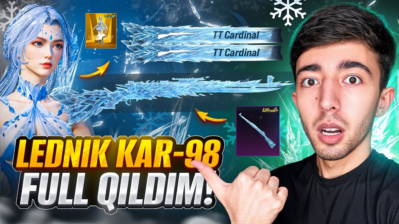 🥶10,000 UC LEDNIK KAR98 FULL QILDIM - PUBG MOBILE!!!