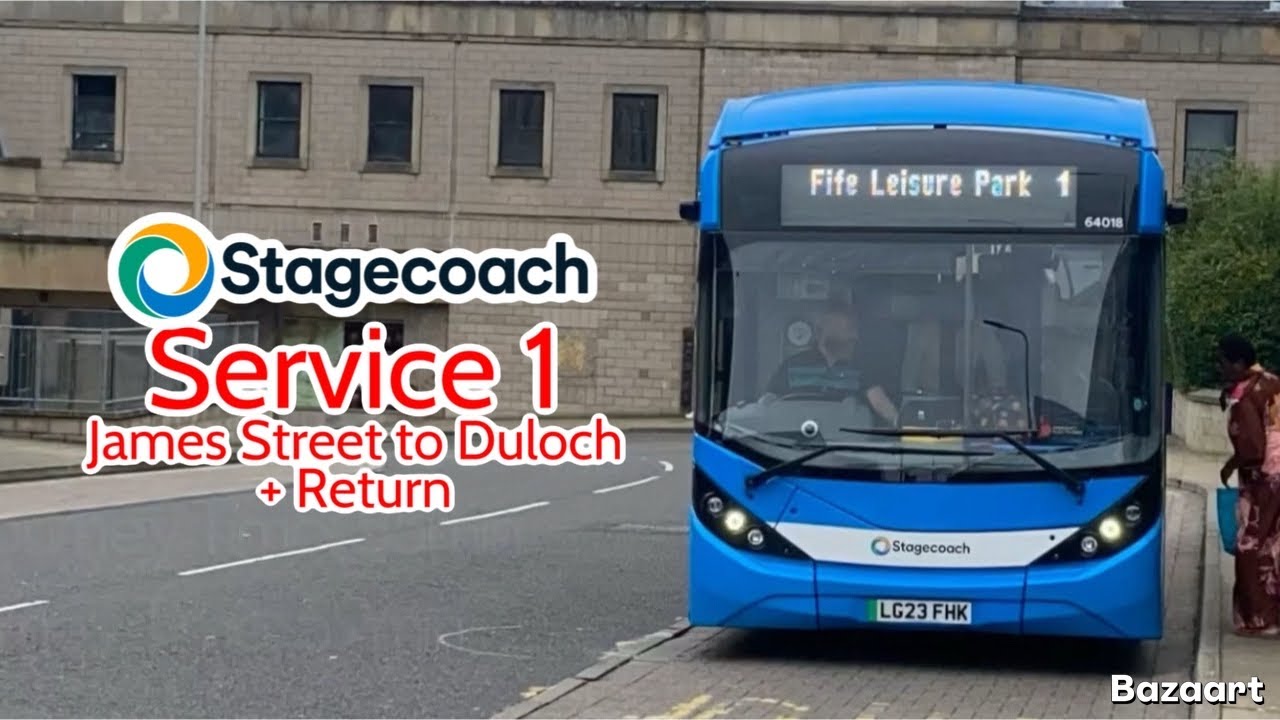 Stagecoach Fife Service 1 James Street to Duloch • E200EV 64018 LG23FHK • FRV 8/8/24