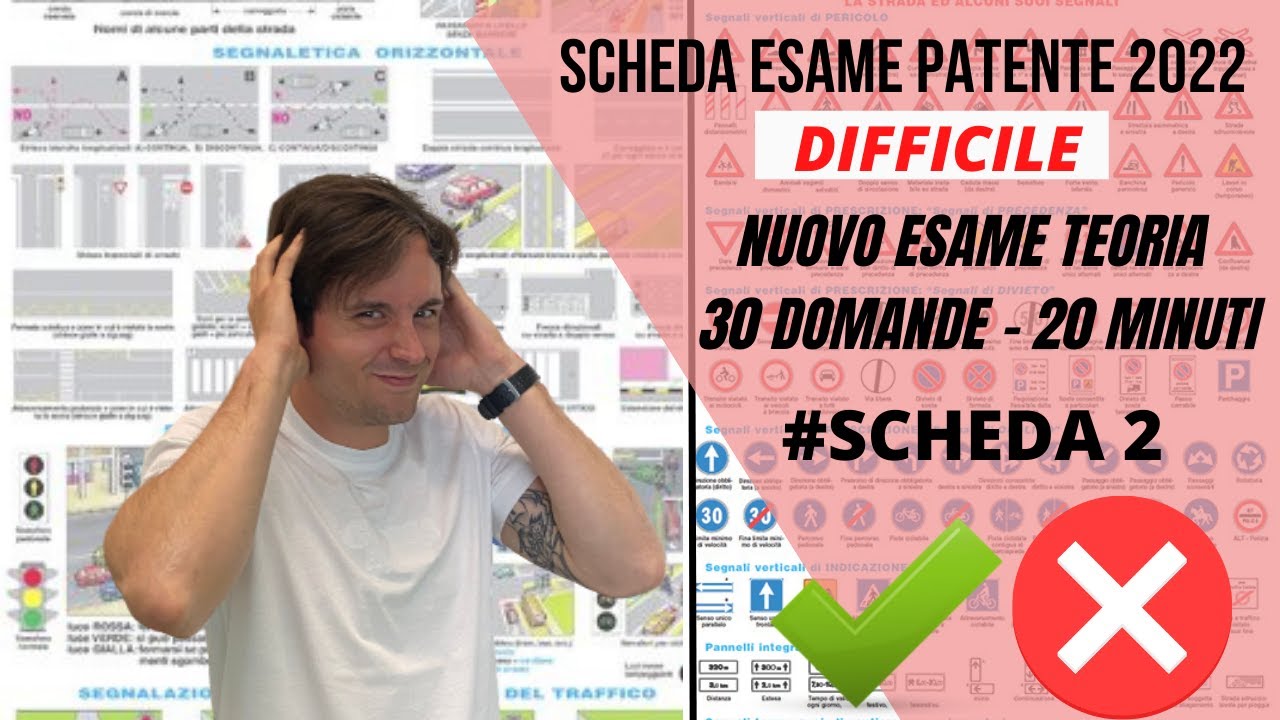 Scheda esame patente B N 2 difficile - autoscuola serena
