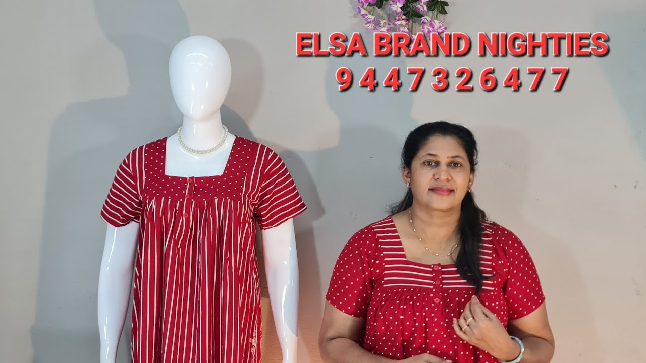 ELSA BRAND  LARGE SIZE PLEATED NIGHTIES  / FOR BOOKING...9 4 4 7 3 2 6 4 7 7  @ ELSA FASHIONS. 