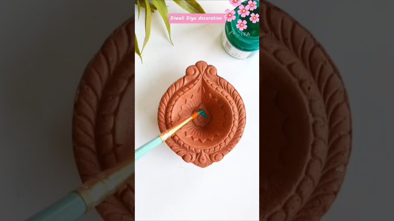 Beautiful Diya decoration ideas for school competition🪔#diydiwalidiya#shorts#trendinghowtodecorediya