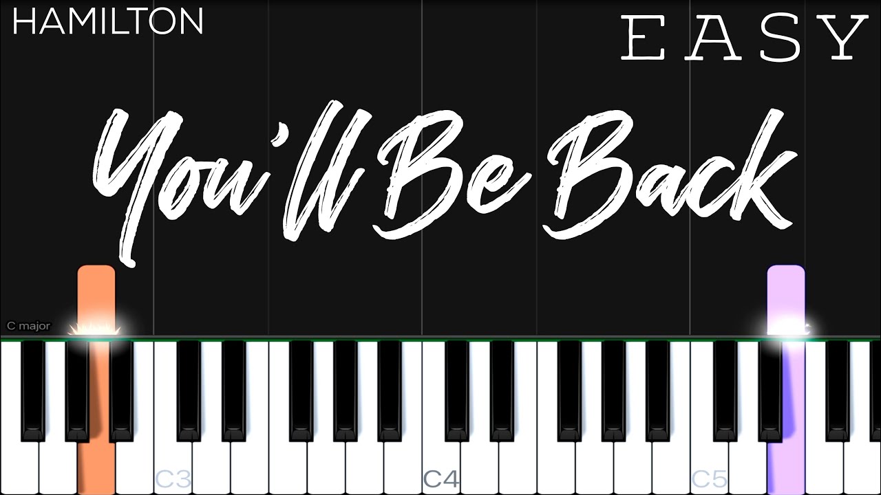 Hamilton - You’ll Be Back | EASY Piano Tutorial