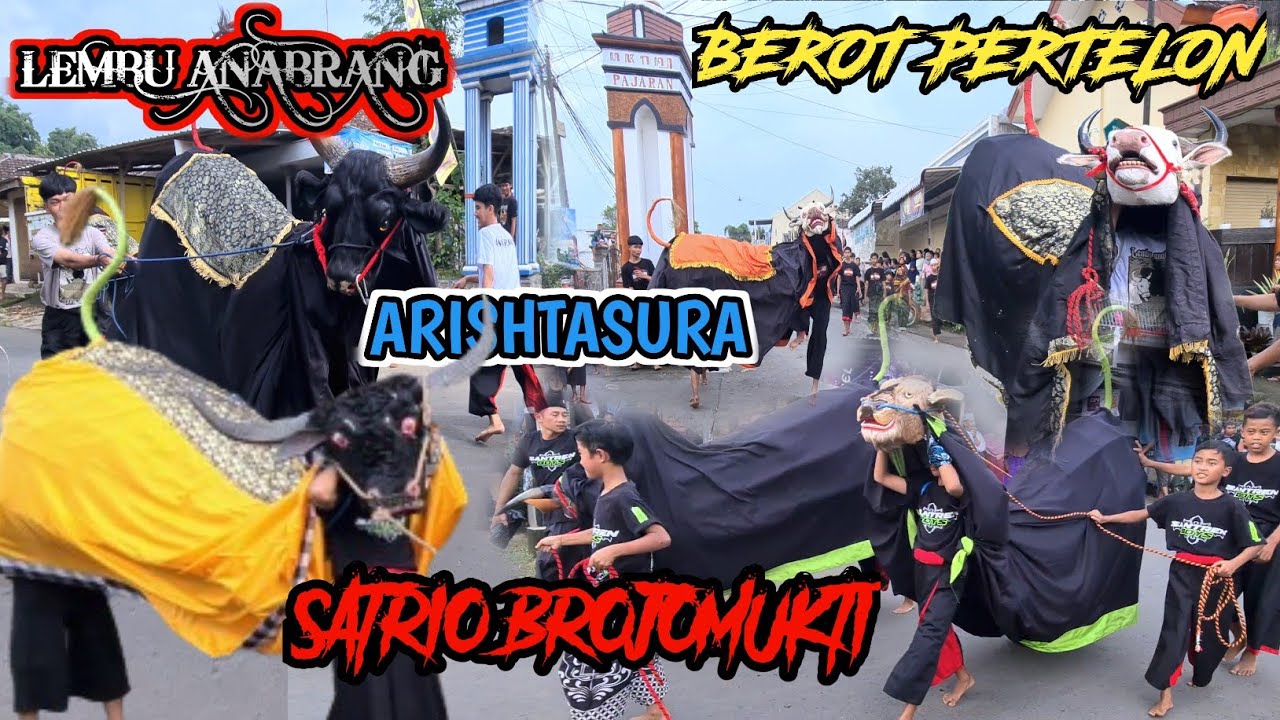KIRAP PERTELON!! SATRIO BROJOMUKTI ARISHTASURA LEMBU ANABRANG bantengan kalap bringas