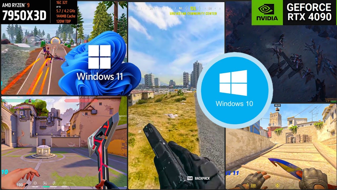 Win10 vs Win11: 7950X3D & RTX 4090 - CS2, Valorant, Fortnite, Warzone, POE | Process Lasso method