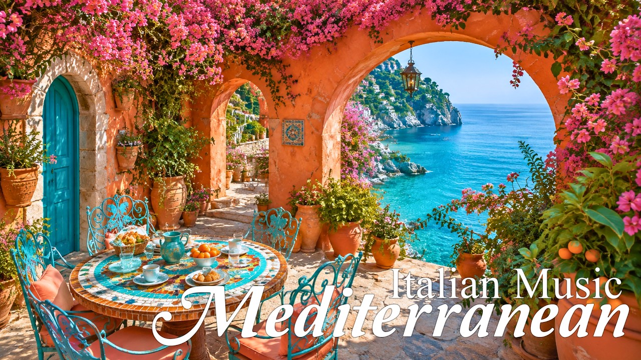☀️ Taste of Italian Summer 🎶 Mediterranean Music | Amalfi Coast, Lake Como & Sunny Coastal Views 4K