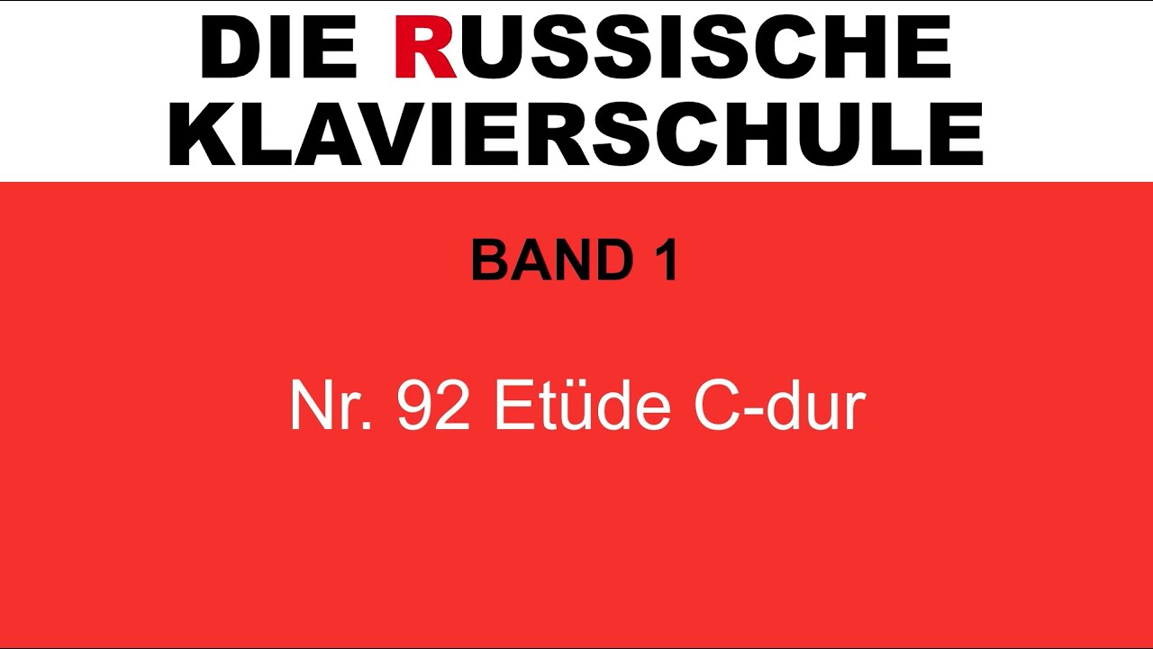 Die Russische Klavierschule, Band 1, Nr. 92 Etüde C-dur (Alexander Goedicke)