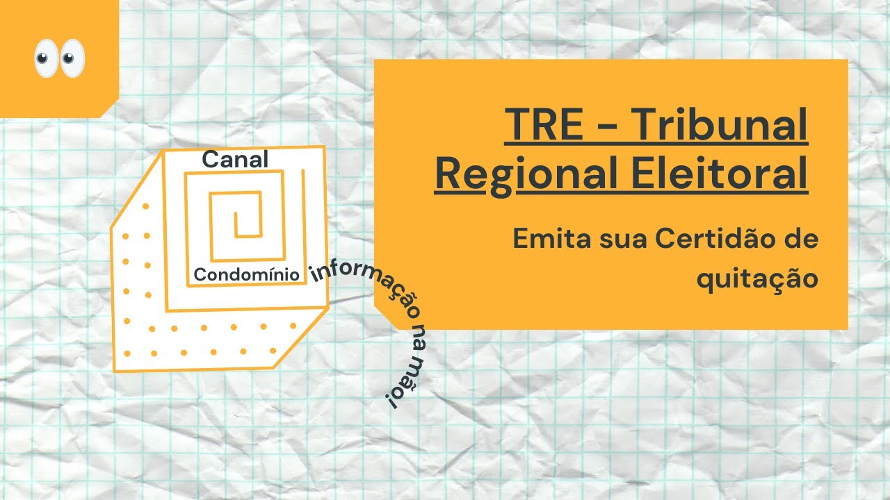 Certid&atilde;o de quita&ccedil;&atilde;o eleitoral - TRE - Tribunal Regional Eleitoral. Emita a sua.