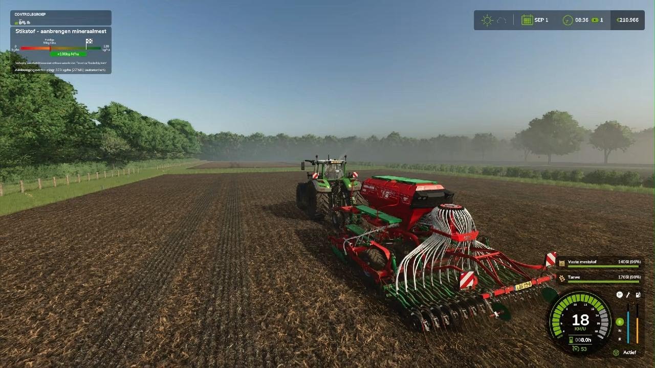 Tarwe zaaien veld 37 - De Friese Wouden #33 FS25 Westdijk-Farming