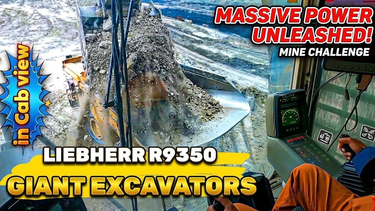 ГИГАНТСКИЕ ЭКСКАВАТОРЫ LIEBHERR R9350 | в кабине