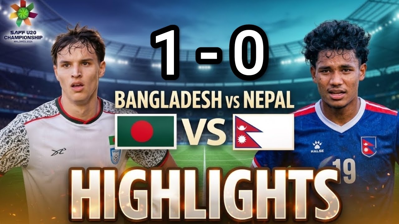 Bangladesh Vs Nepal Highlights | 🇧🇩 1- 0 🇳🇵| Semi Final | SAFF U-20 Football Championship 