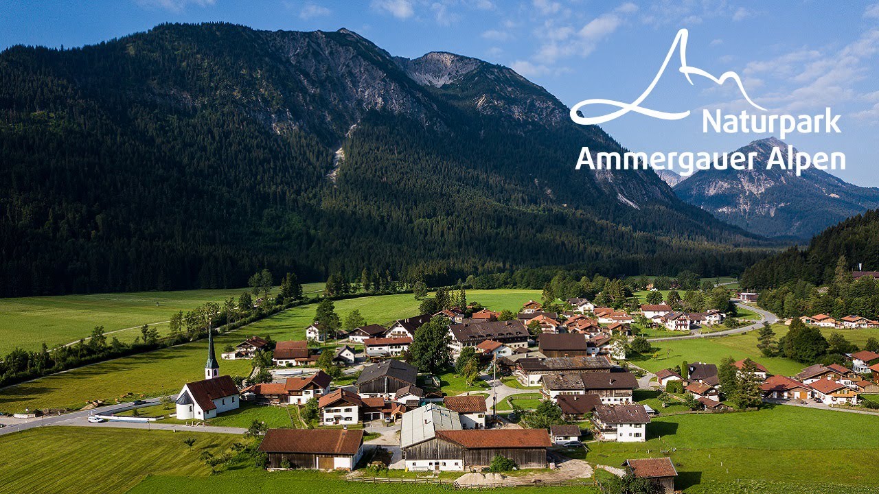 Graswang aus der Luft 🌳 Naturpark Ammergauer Alpen