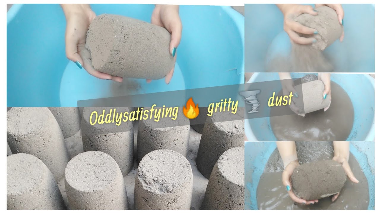 Oddlysatisfying soft gritty dusty Cylinders smashing 🌪️aslo added 2x + reverse video 📹 #176