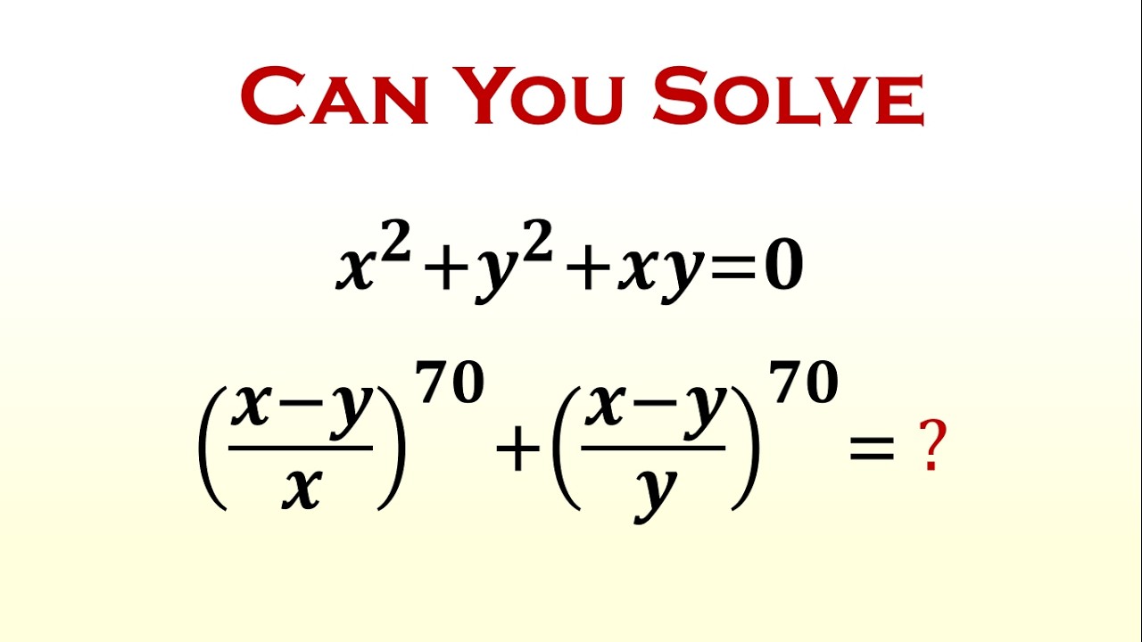 Want to Crack This Algebra Problem? | Watch This Now!