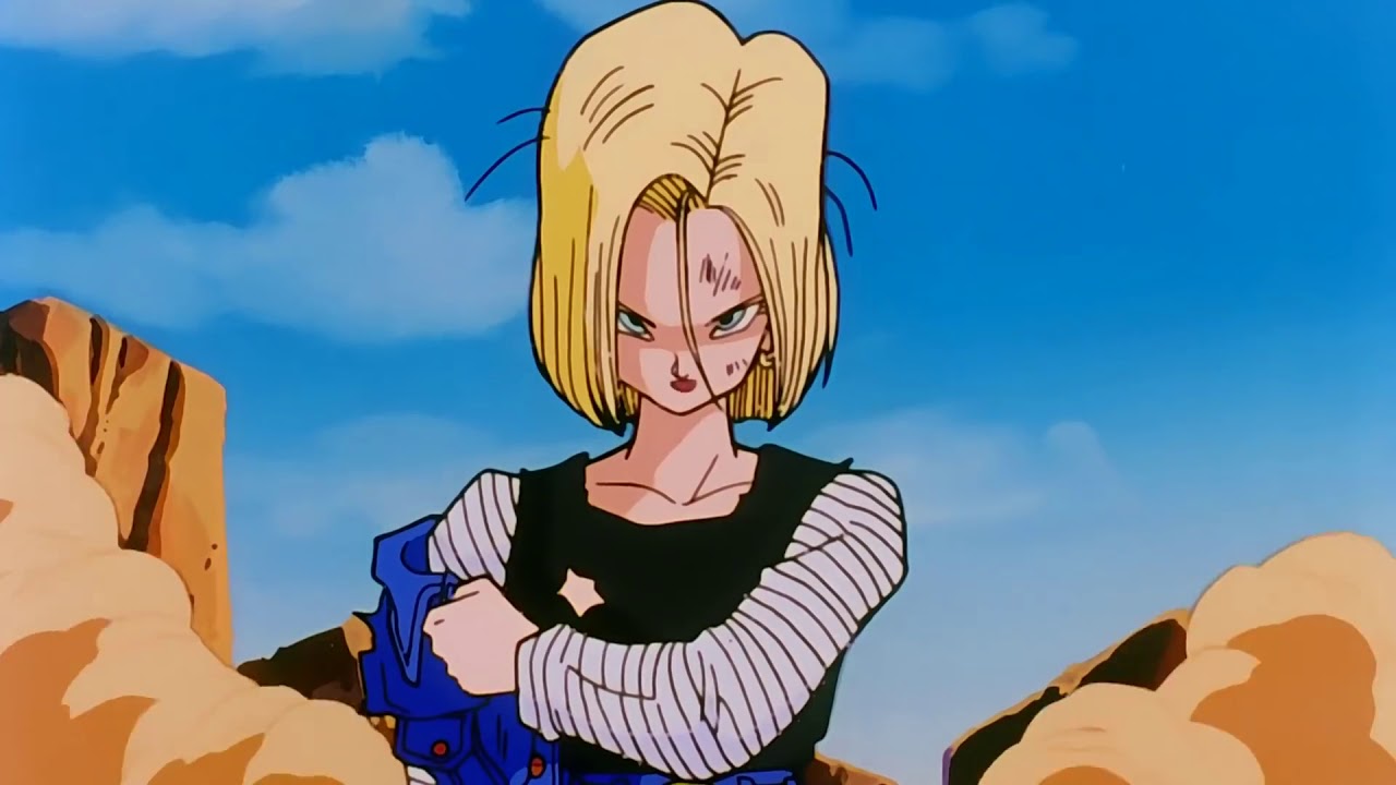Drag&oacute;n Ball Z - Androide N&uacute;mero 18 le quiebra el brazo a Vegeta