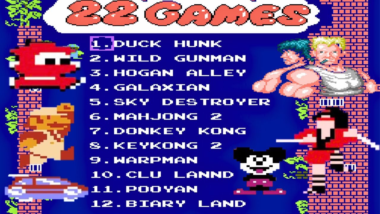NES 22 in 1 Games : Reset-Based Classic Gameplay
