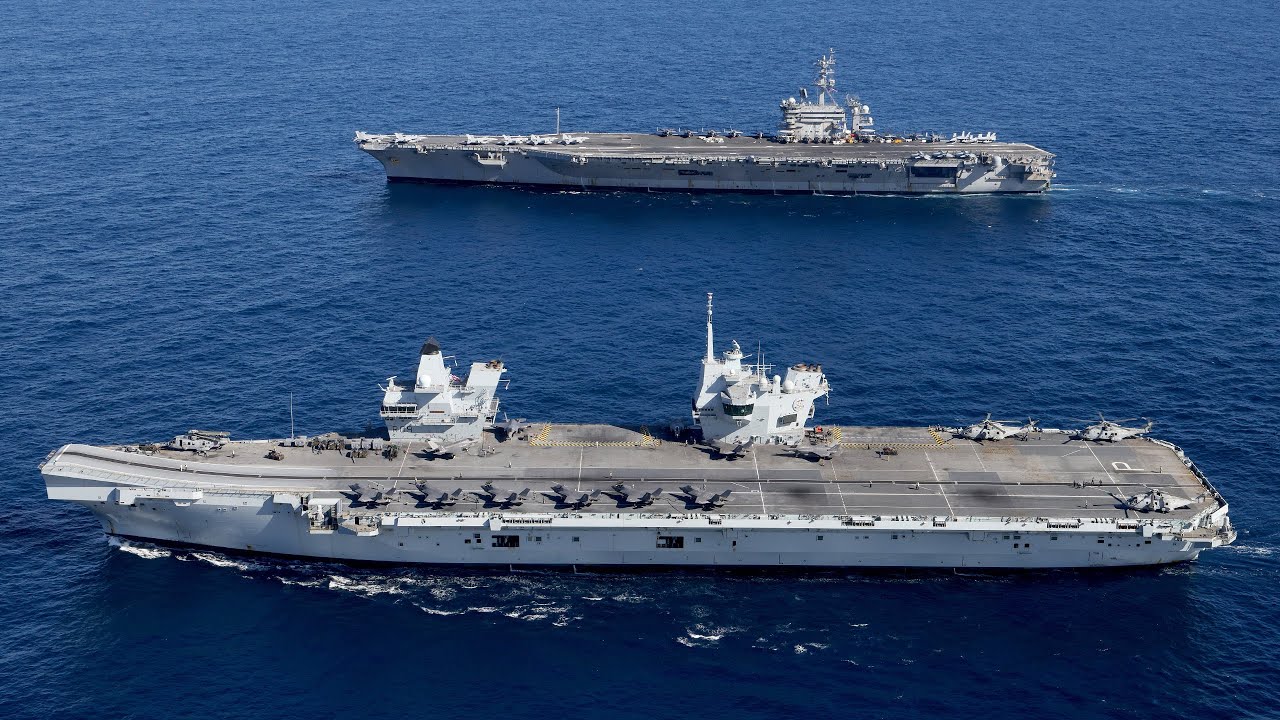 HMS Prince of Wales Meets USS George Washington - Epic PHOTEX