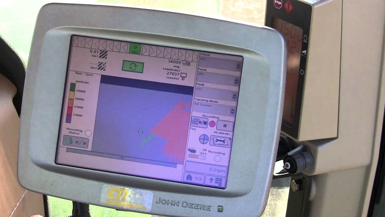 AB Curve AutoTrac mode on a John Deere Greenstar Display