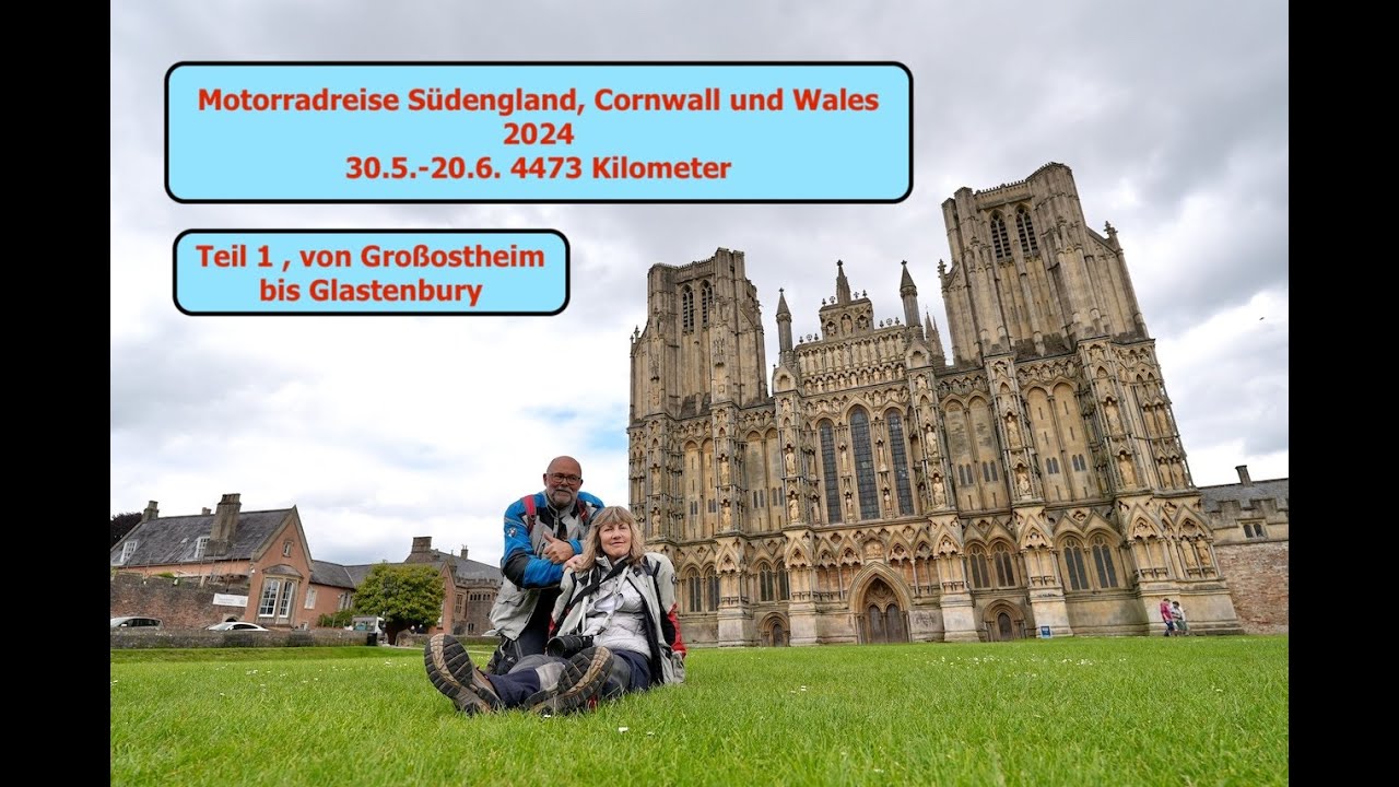 Motorradreise England, Cornwall und Wales 2024  in 4K  Teil 1