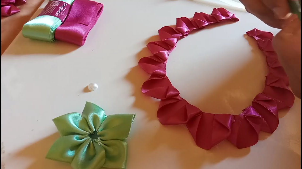 Caneta flor de cetim🌹