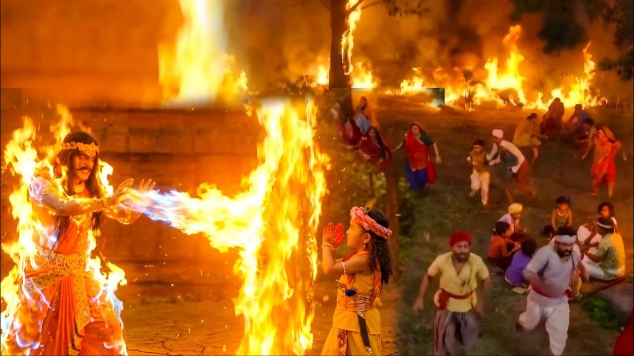 दावानंद ने वृंदावन में लगाई आग! कान्हा से छिड़ा भयंकर महायुद्ध || Yashomati Maiyaa Ke Nandlala ||