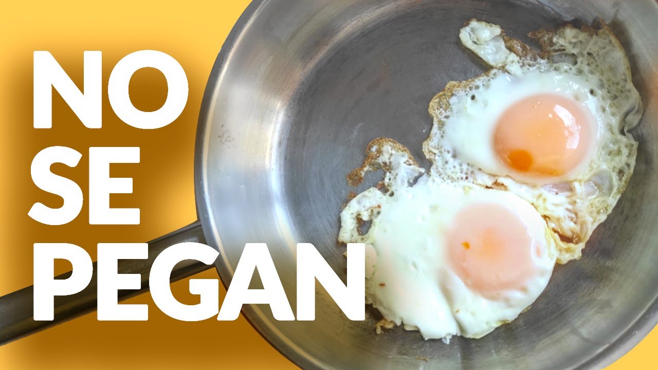 🍳 &iexcl;C&oacute;mo hacer HUEVOS en SART&Eacute;N de ACERO inoxidable! (1) Aprende a cocinar en acero sin que se pegue