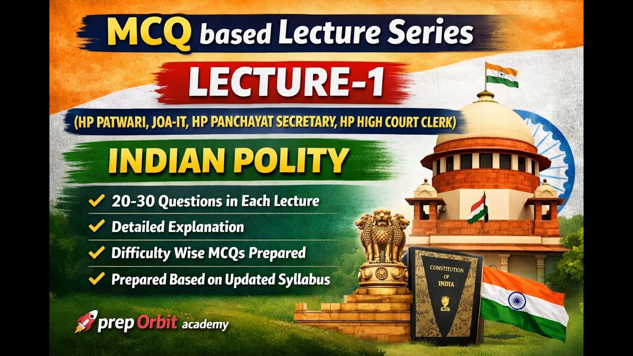 MCQs Based Lecture Series: Indian Polity – Lecture 1