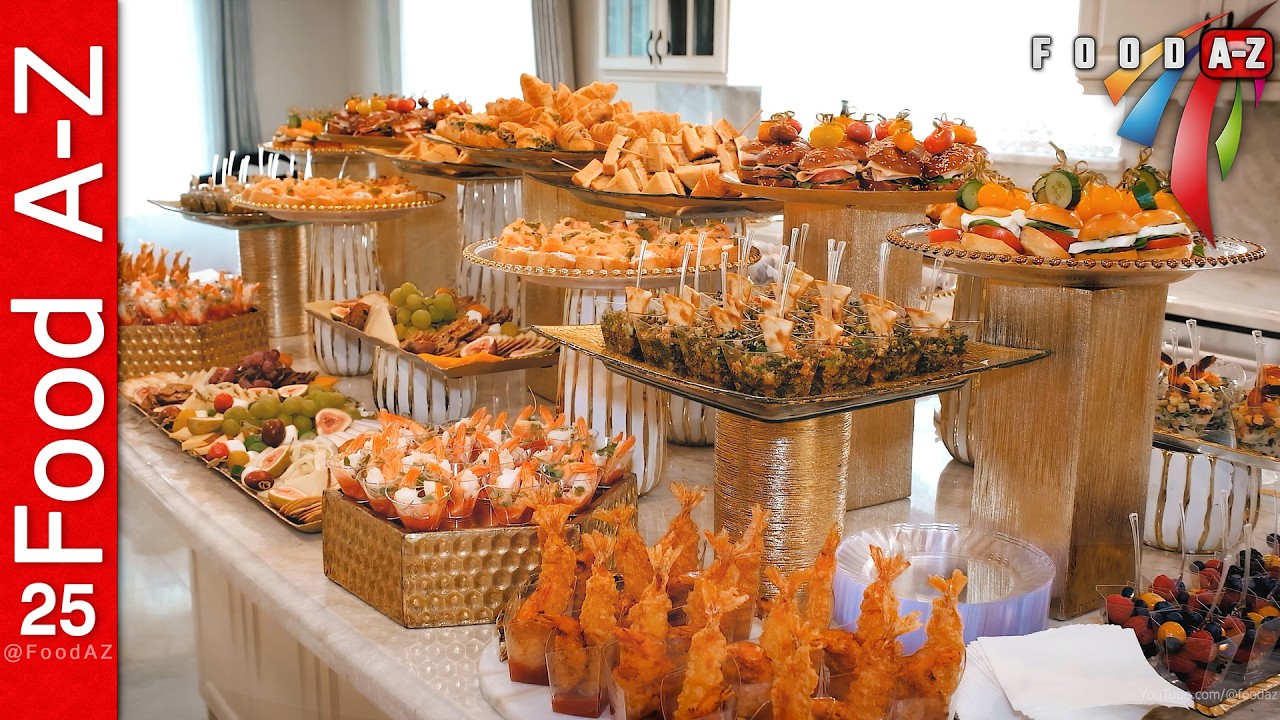 Buffet Table Decorating Ideas # 025 | Appetizer table for parties from a variety of finger foods
