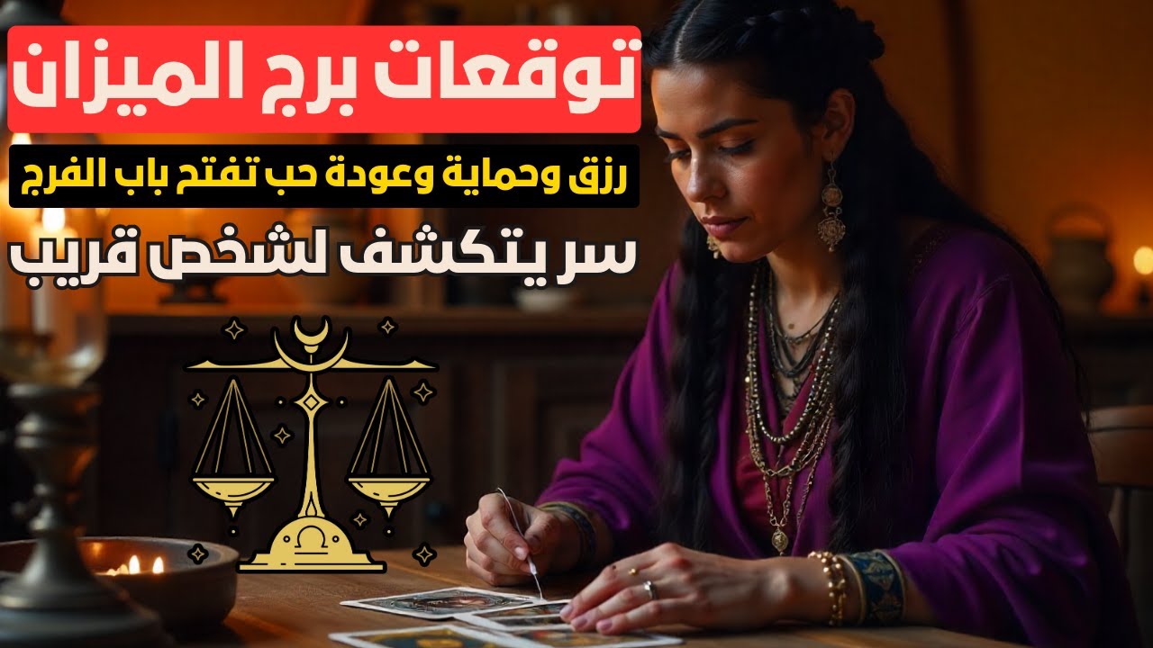 توقعات برج الميزان ♎️ صلح كبير ✨ وكلمة طيبة تفتح ابواب كتير 💬 حماية قوية حواليك من العين 🛡️