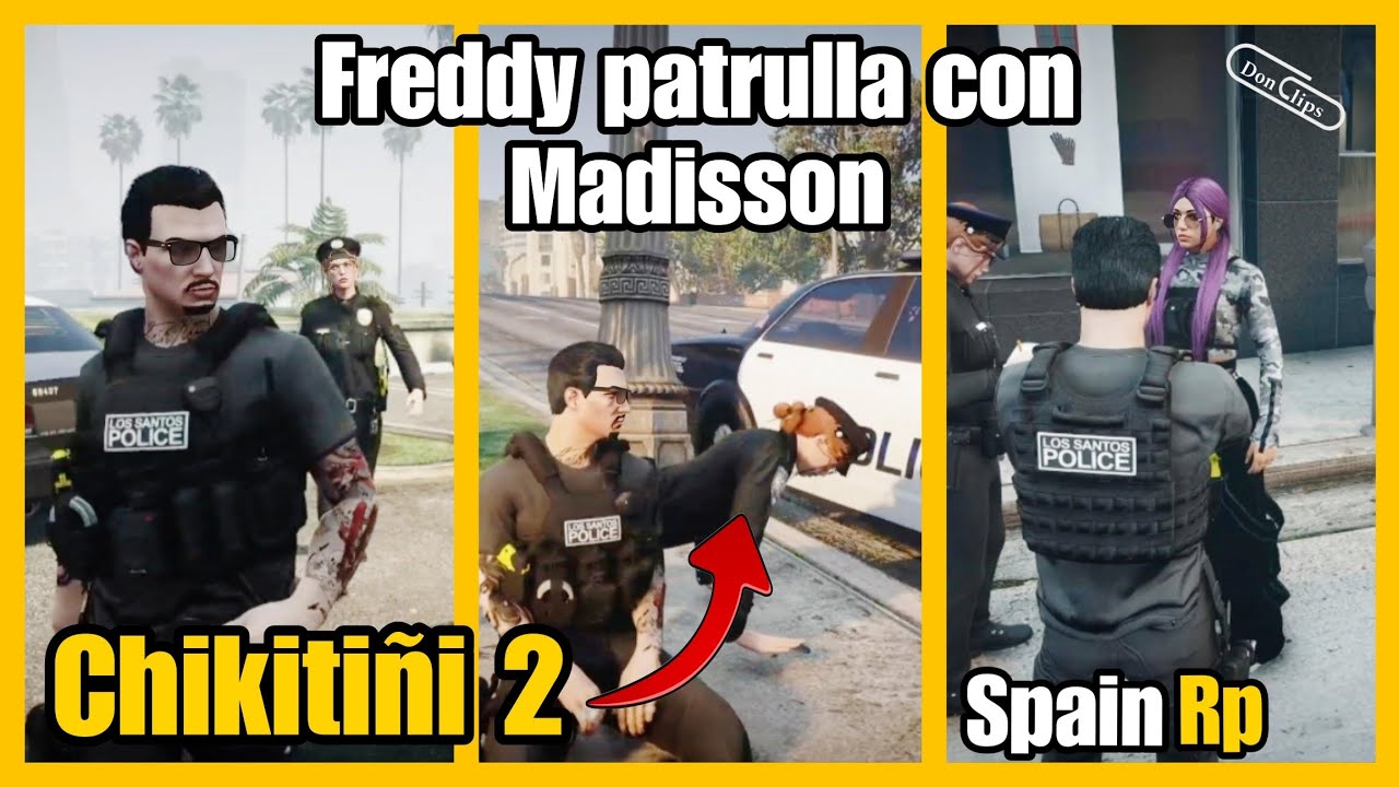 FREDDY PATRULLA con MADISSON CHIKITIÑI 2, FREDDY juega a poner MULTA DE TRANSITO CHILL SpainRp