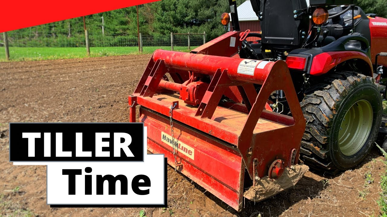 Tiller Time! Yanmar SA 324 and HawkLine Tiller. Maintenance, Slipping Clutch and Tilling.