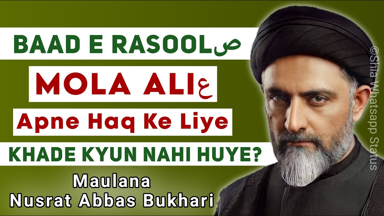 Mola Aliع Ne Baad E Rasoolص Apna Haq Kyun Nahi Liya? | Maulana Nusrat Abbas Bukhari Majlis Clip