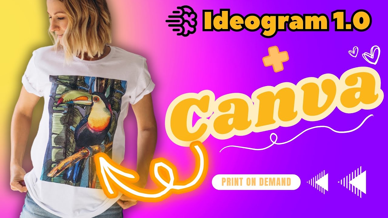 إنشاء تصميم كتابي باستعمال الذكاء الإصطناعي | Ideogram v1.0 + Canva = Best Print On Demand Designs