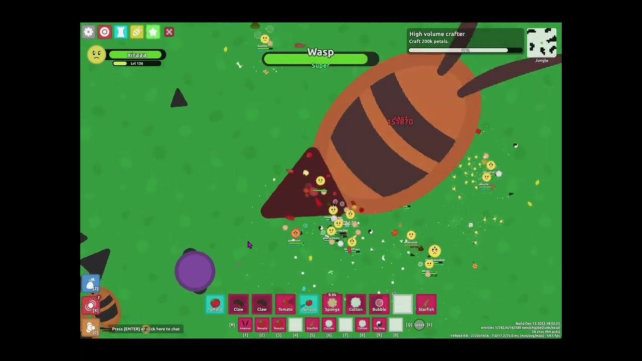 How to loot a Super Wasp without your eyes closed | Florr.io