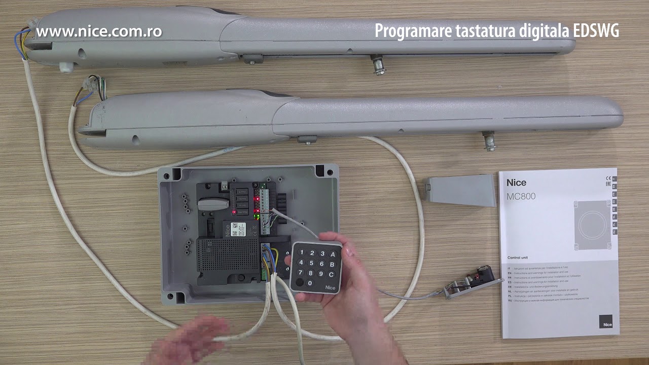 Programare Tastatura Digitala Nice EDSWG