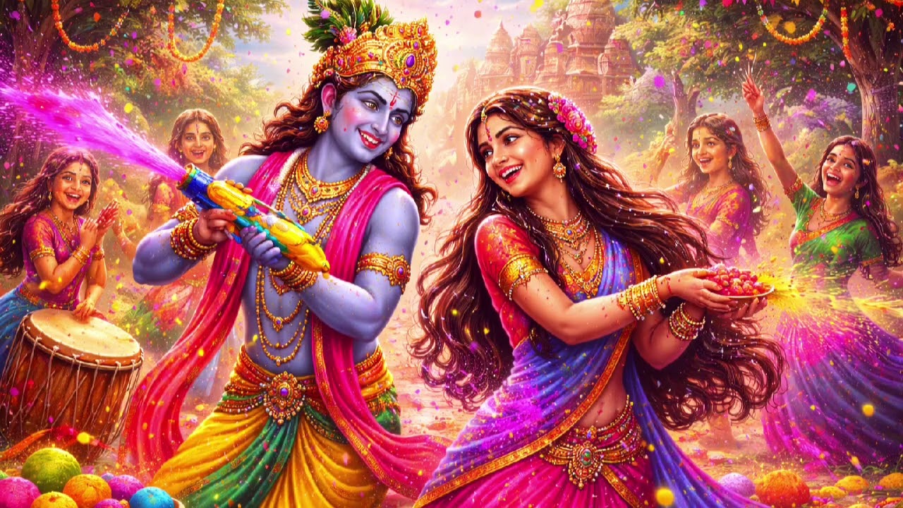 राधा कृष्ण होली स्पेशल गीत 🌈🌸
