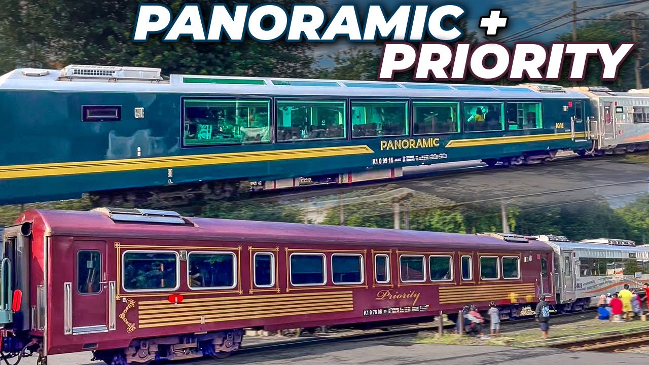 BANYAK KERETA ELIT HARGA JUTAAN!! KERETA PANORAMIC DAN PRIORITY BERTEMU DI STASIUN SURABAYA KOTA
