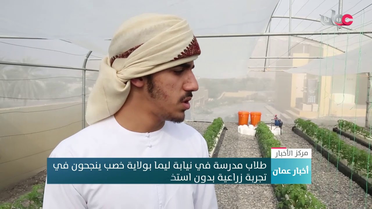 طلاب مدرسة في نيابة ليما بولاية خصب ينجحون في الزراعة بأحد المحميات بالمدرسة بدون استخدام التربة