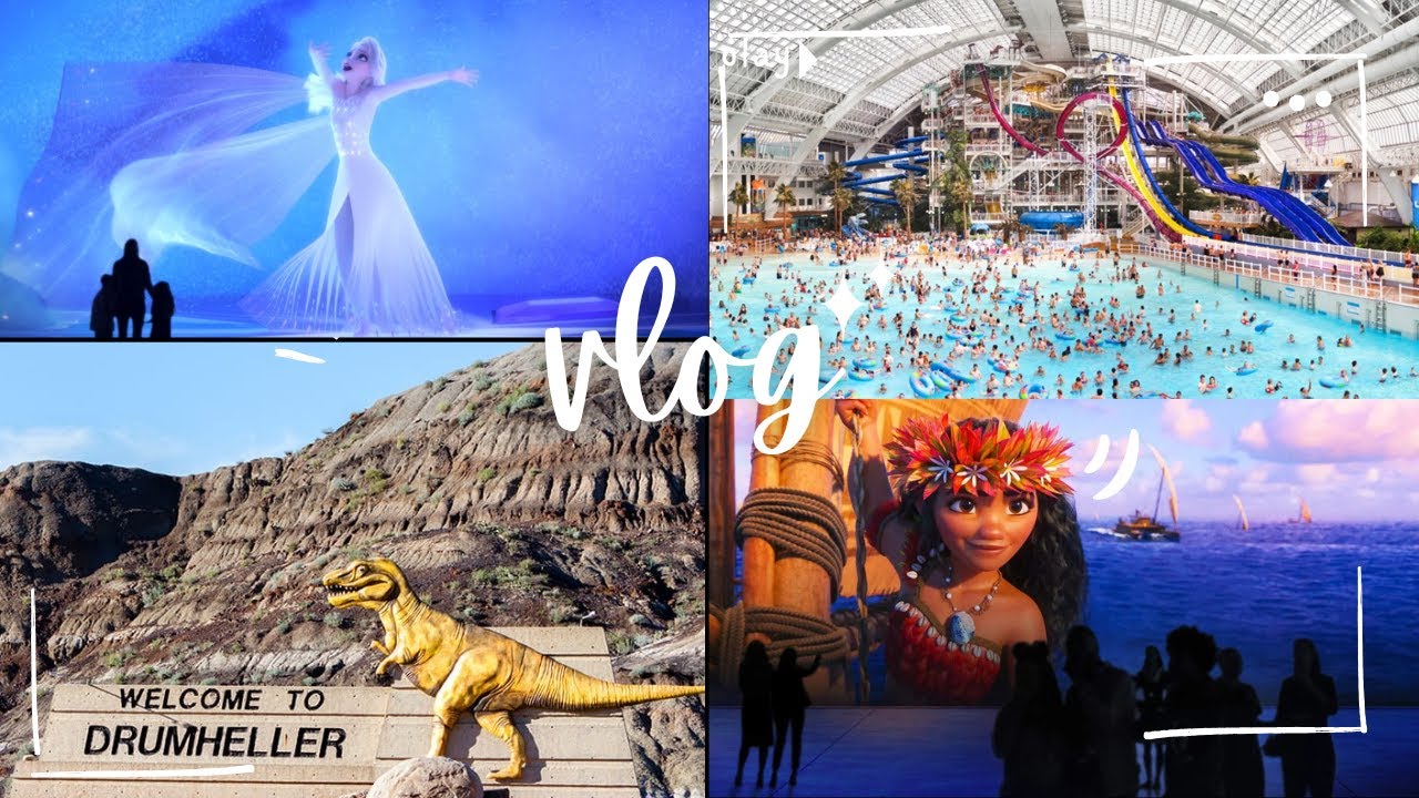 Drumheller Dinosaurs, Edmonton Wave Pool & Disney Calgary | Family Vlog