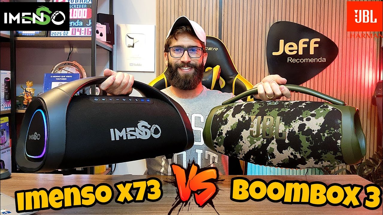 JBL BOOMBOX 3 Vs IMENSO IMS X73: ATROPELOU!? QUAL CAIXA DE SOM LEVOU A MELHOR?