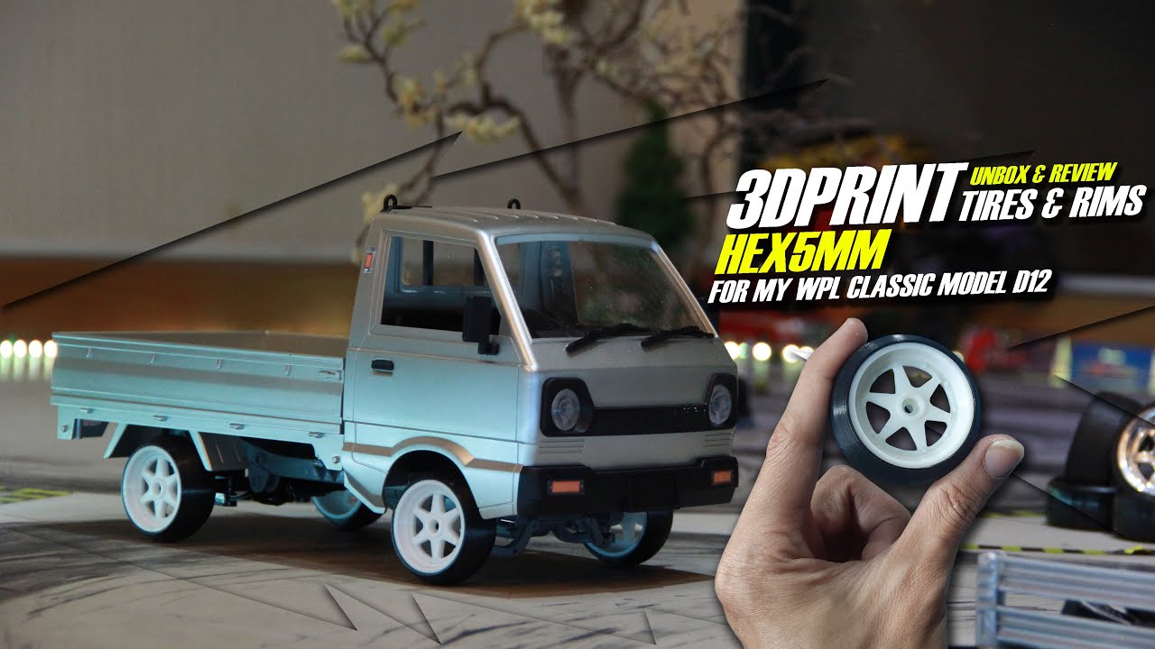 WPL D-SERIES RWD [ CLASSIC MODEL ] 3D PRINT DRIFT TIRES & RIMS #UNBOX #REVIEW PLUS VIDEO TEST DRIVE!