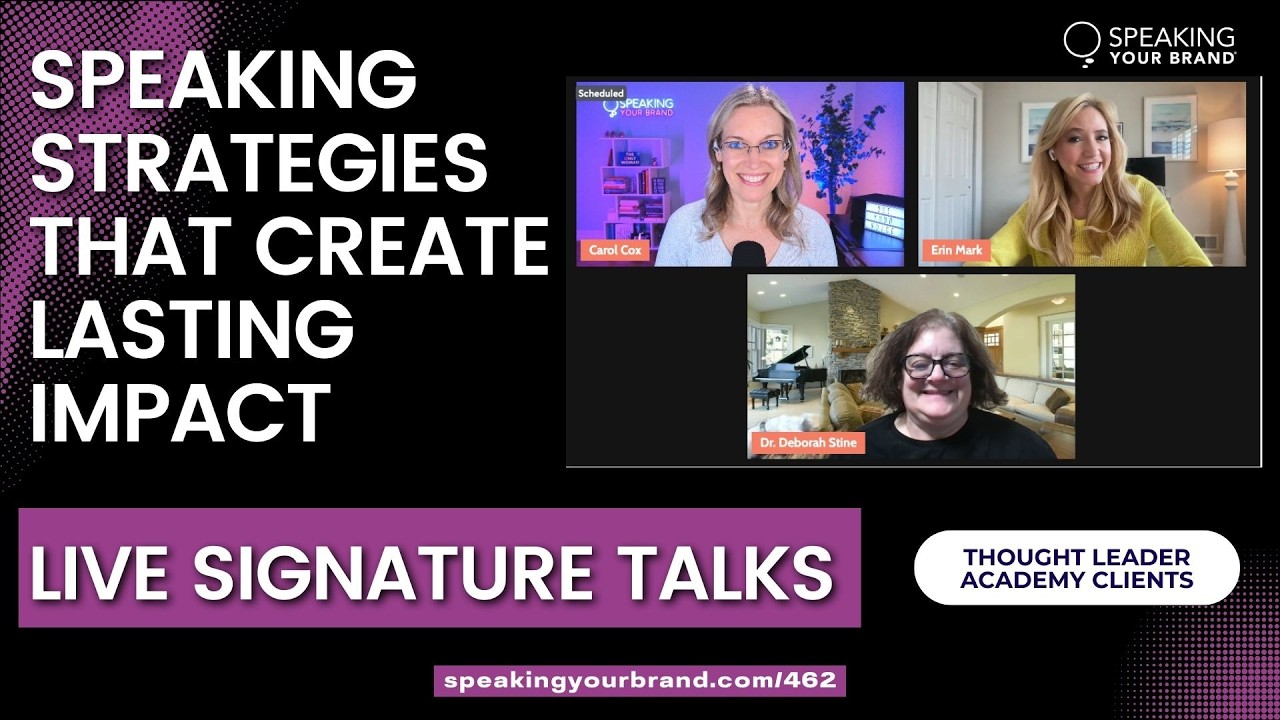 Speaking Strategies That Create Lasting Impact: Live Signature Talks from TLA Grads