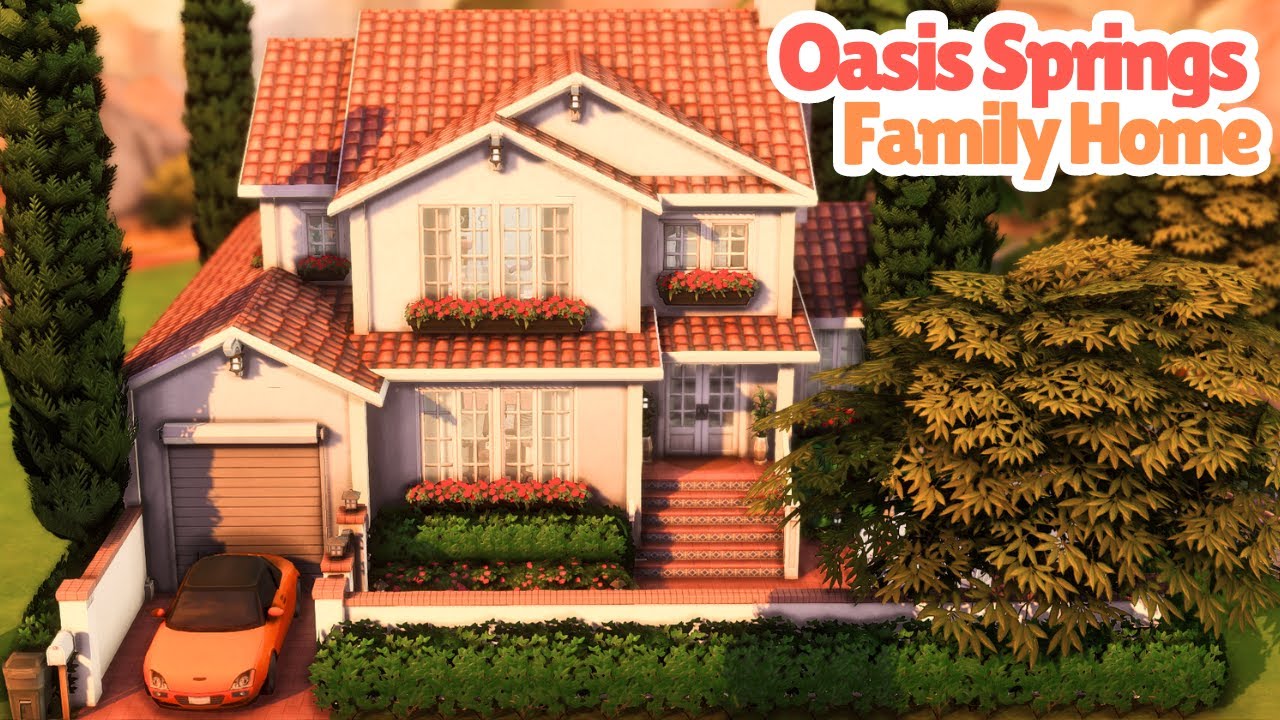 Семейный дом в Оазис-Спрингс☀️|| The Sims 4 Скоростное строительство