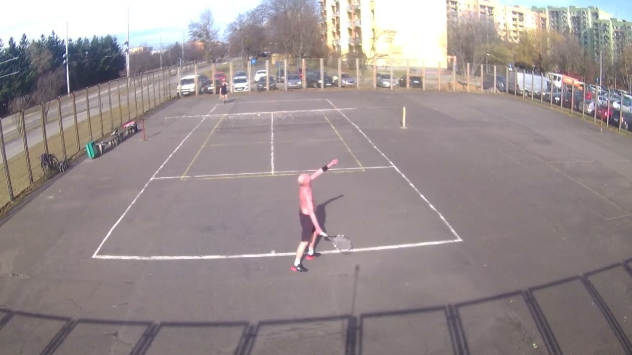 tennis practice 2-2 , 65 year old amateur from Poland , Wroclaw
