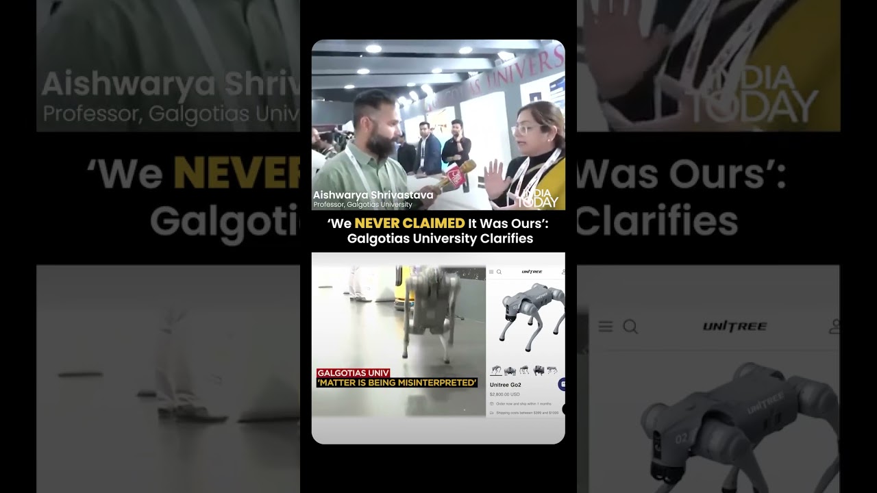Galgotias University Responds to Robodog Controversy at India AI Impact Summit 2026 #aisummit