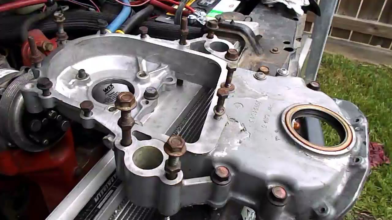 Timing cover oil drain mod