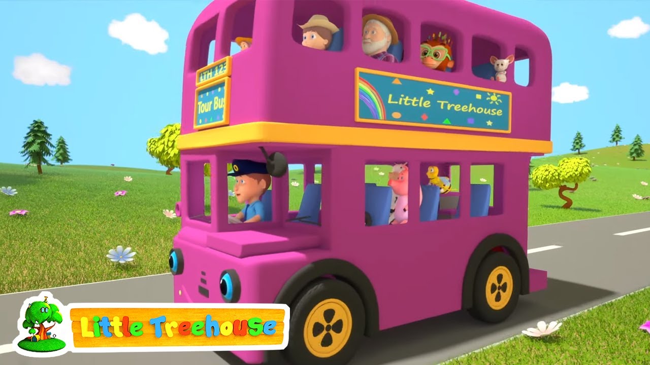Hjul p&aring; bussen | Pedagogiska videor | Little Treehouse Svenska Barns&aring;nger | Dikter f&ouml;r barn