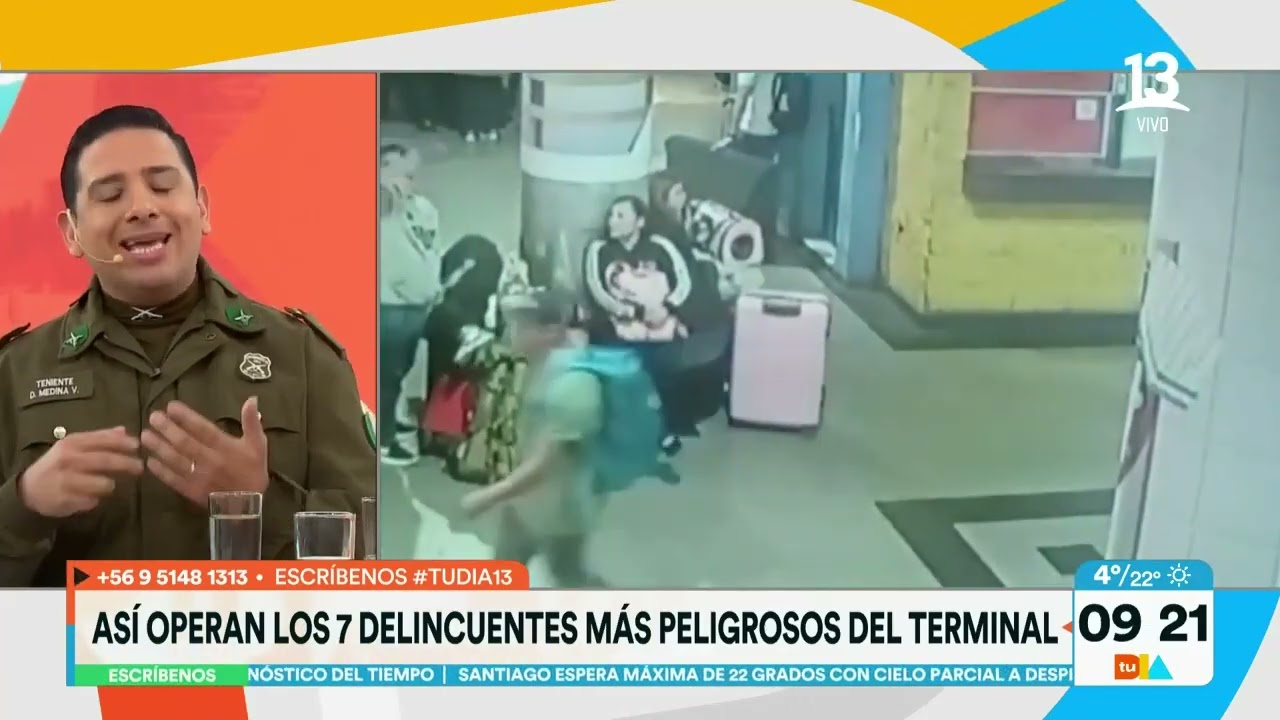 Así operan los 7 delincuentes más peligrosos en el terminal de buses. Tu Día, Canal 13