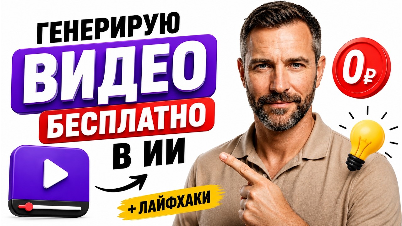 Бесплатные генерации видео в ИИ + полезные лайфхаки. Актуально ИЮЛЬ 2026