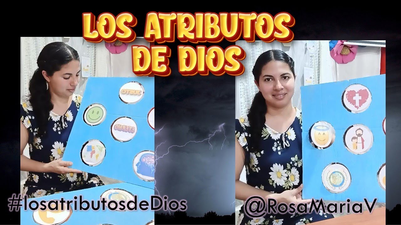 LOS ATRIBUTOS DE DIOS 🙏🌐 manualidad para niños cristianos #escuelabiblica @RosaMariaV 🦋
